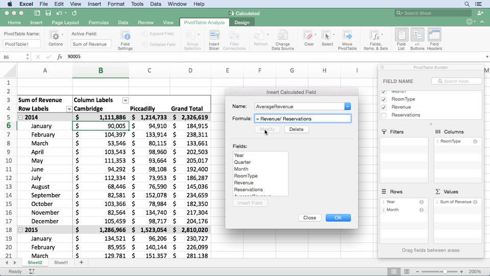 input live excel spreadsheet with formulas in powerpoint for mac 2017